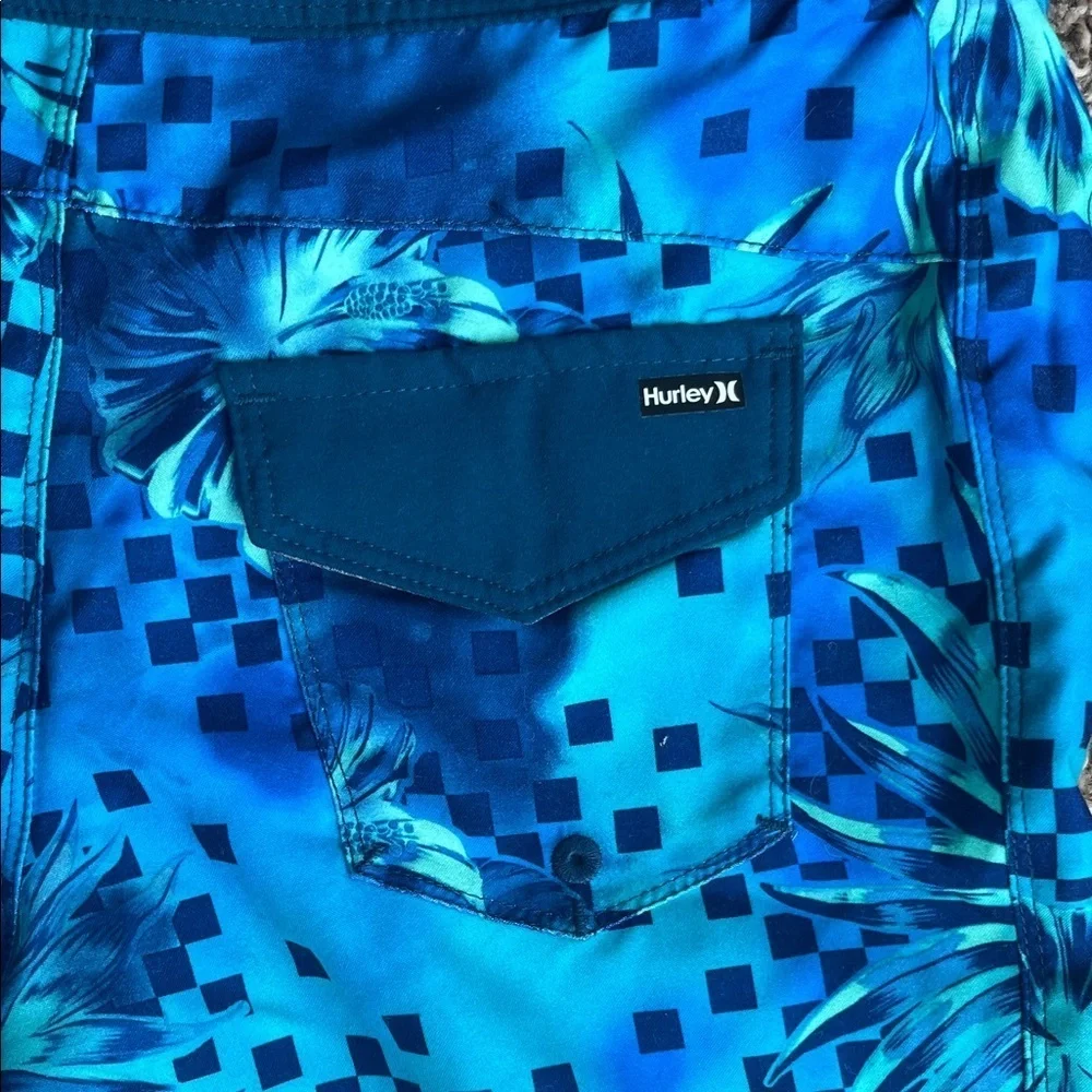 Hurley Tropical Blue Swim Trunks